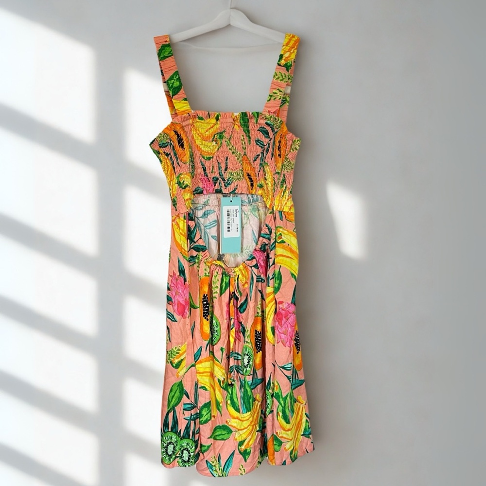 Women's Tropical Fruit Print Mini Dress BNWT - Picture 3 of 7